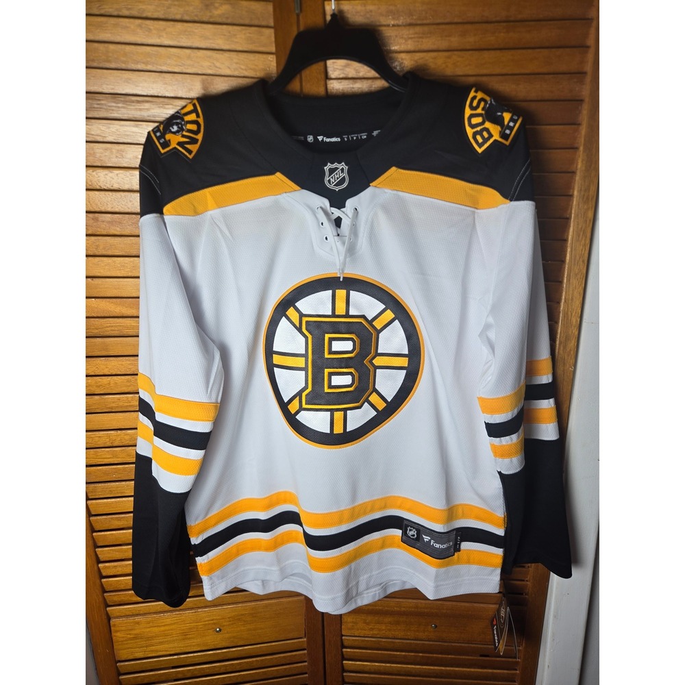 Boston Bruins Fanatics Breakaway Away Jersey Mens Small NEW